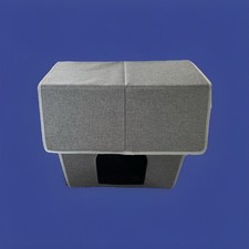 Outdoor indoor cat or dog house with foldable and removable cushion