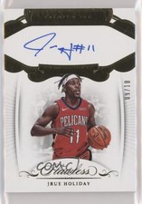 2017-18 Panini Flawless Premium Ink Gold 9/10 Jrue Holiday #PI-JHL Auto 3d3