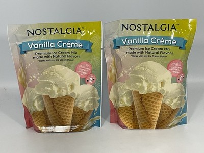 (2) PACK Nostalgia Vanilla Creme Flavored Ice Cream Mix   Exp. 2/27