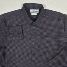 Mizzen Main Leeward Standard Fit Shirt Men’s L Blue Red Dots AOP Long Sleeve