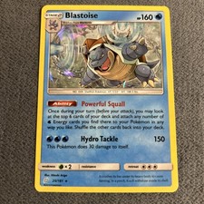 Pokemon Card Blastoise Team Up Cracked Ice Holo Rare 25/181 Near Mint