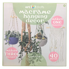 Art 101 Crafts 40-Piece Macrame Hanging Decor Kit, Tapestry and Plant Hangers