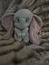 Disney Ty Sparkle Beanie Baby 7" Dumbo the Elephant Plush Bean Bag Toy NWT
