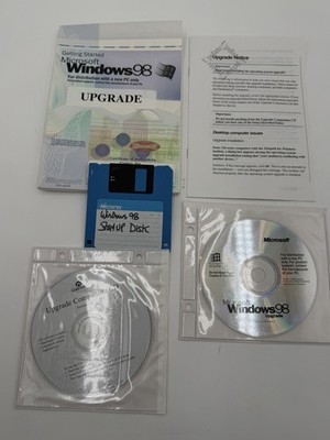 Windows 98 Key Floppy Boot & Upgrade Disk with Manual and product key