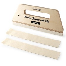 Wallpaper Smoothing Tool Large Wooden Squeegee with Felt for Large Film Appli...