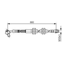 1x ORIGINAL® Bosch Bremsschlauch Vorne, Links für Opel ASTRA J GTC CASCADA