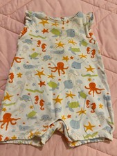 Gymboree Vintage At The Beach Sea Animals Romper Sz 3-6 Mos