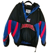 New York Rangers Vintage Starter Pullover Jacket Size XL