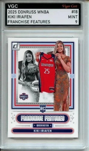 2025 PANINI DONRUSS WNBA FRANCHISE FEAYURES #18 KIKI IRIAFEN RC VGC MINT 9 NBA