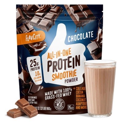 FlavCity Chocolate All in One Protein Shake Powder - 2.53 Pound (Pack of 1)