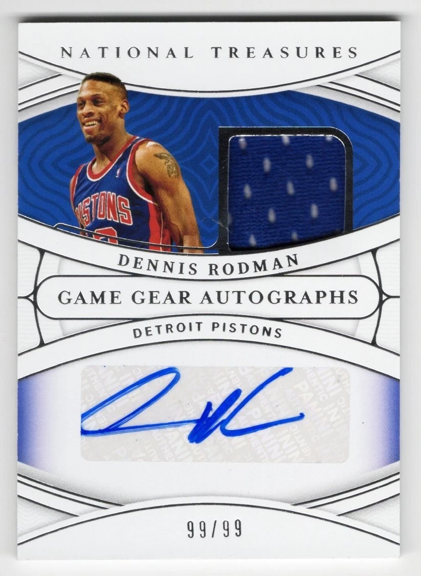 Panini Dennis Rodman Basketball Autographed Sports Trading Cards
