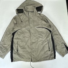 Vintage NIKE Premier Jacket Mens 2XL Green Black Polyester Windbreaker Swoosh