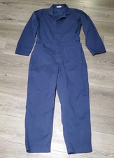 Alex Mill Jumpsuit Womens Large Bleu Long Sleeves Button Pockets Stretch