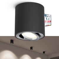 Cori Aufbauspot Dimmbar GebüRstet Schwarz Schwenkbar Led GU10 Neutralweiß 6,5W