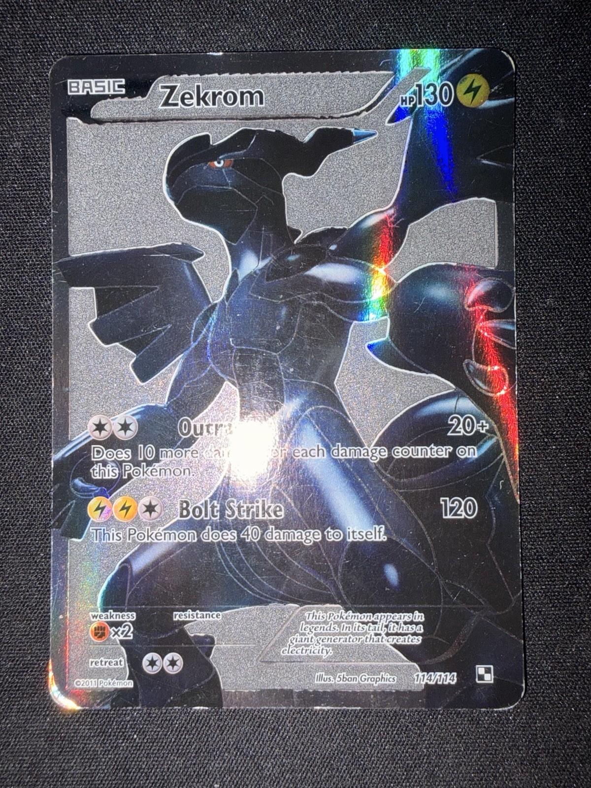 Zekrom (114 Full Art) 114/114 Black & White Holo