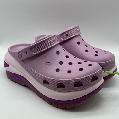 Crocs Classic Mega Crush Clog Platform Unisex Women 11 Men 9 Purple/Pink