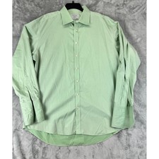 Charles Tyrwhitt Light Green Herringbone Non Iron Dress Shirt Men's 18/37in
