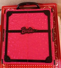 Barbie Closet Wardrobe Mattel Pink Black Doll Storage Carrying Case Only No Accs