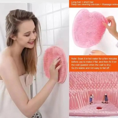 Fuß Rücken Schrubber Peeling Silikon Massagegerät Pad Reinigungsmatte Bad Dusche UK