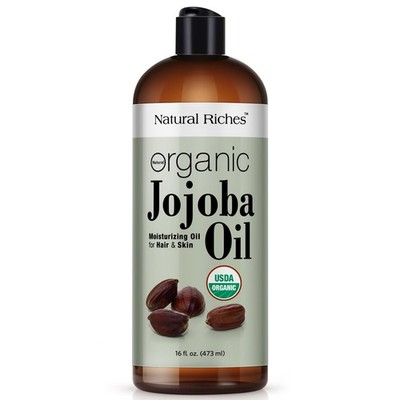 Natural Riches Organic Jojoba Oil, Pure 16 oz | Moisturizing Oil for Face, Ha...