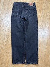 Levi's 550-0260 Relaxed Fit Black Jeans Vintage Size W31 L32 Faded