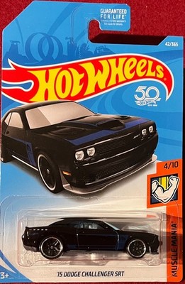 HOT WHEELS '15 DODGE CHALLENGER SRT BLACK 42/365.  SEE COMBINED OFFERS!
