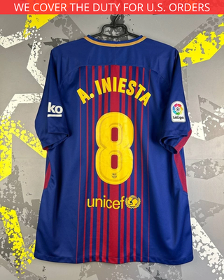 Iniesta Barcelona Jersey Home football shirt 2017 - 2018 Nike Men