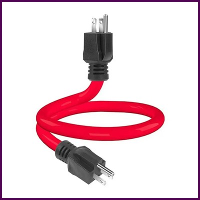 3 Prong Male to Male Extension Cord, Generator Adapter 5-15P For Transfer 55cm