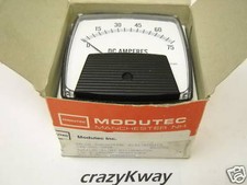 MODUTEC 3PB PANEL AMMETER 0-75 AMP 0-50DCMV NIB  