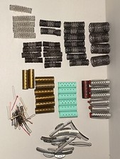 Vintage Lot of Hair Rollers- 48 Plus Clips and Pins