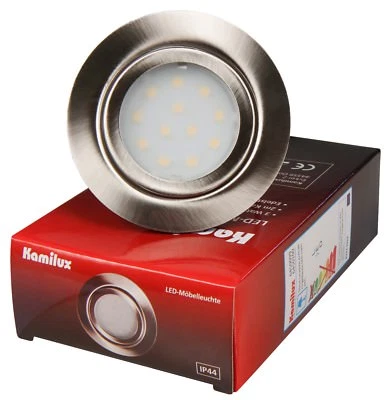 3W=LED Spots LINA 12V edelst Flacher LED Einbaustrahler IP44 # AMP-Verteiler - Bild 1 von 4