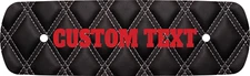 Custom Text White Stitch Leather Design Air Cleaner Insert Replace Harley Insert