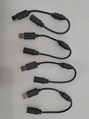 Lot Of NEW GRAY 360 Wired Controller USB Breakaway Cable Adapter Xbox 360 
