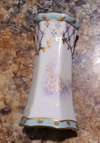 Vintage Nippon handbemalt Porzellan Hutnadel Halter 5" hoch mit 1 Hutnadel - Bild 6 von 7