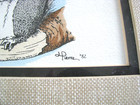 Vintage 2 framed watercolor prints by Kentucky artist Linda Pierce a squirrel — photo 6