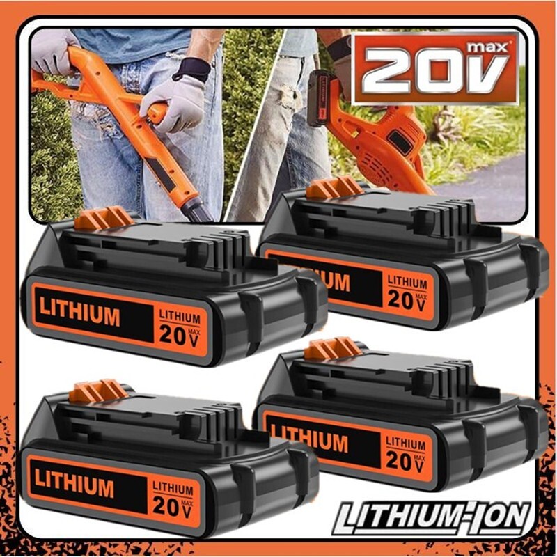 20V 2.0Ah Li-ion Battery 1-4 Pack for BLACK+DECKER LBXR20 LBX20 LB20 20V Tools