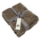 Cuda Home Faux Fur Brown Pattered Blanket 127 x 152cm Brand New Home Accessories