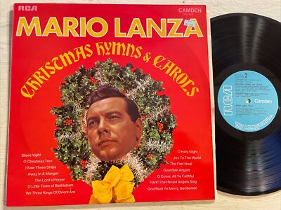 Mario Lanza Christmas Hymns & Carols LP RCA Camden UK Press Stereo Holiday EX!!!