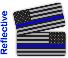 Hard Hat Stickers Reflective Police American Flags Helmet Decals Labels Cops
