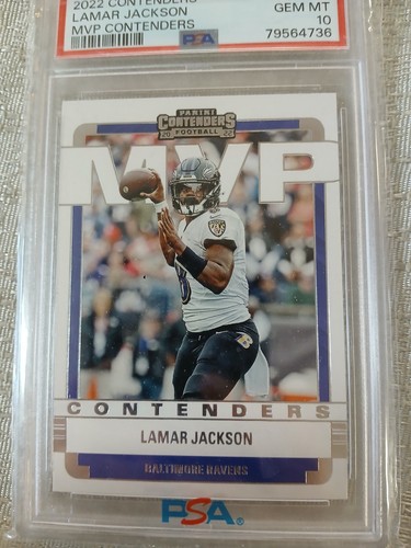 2022 PANINI CONTENDERS MVP CONTENDERS #MVPLJA LAMAR JACKSON POP 3 PSA 10 - Picture 3 of 6