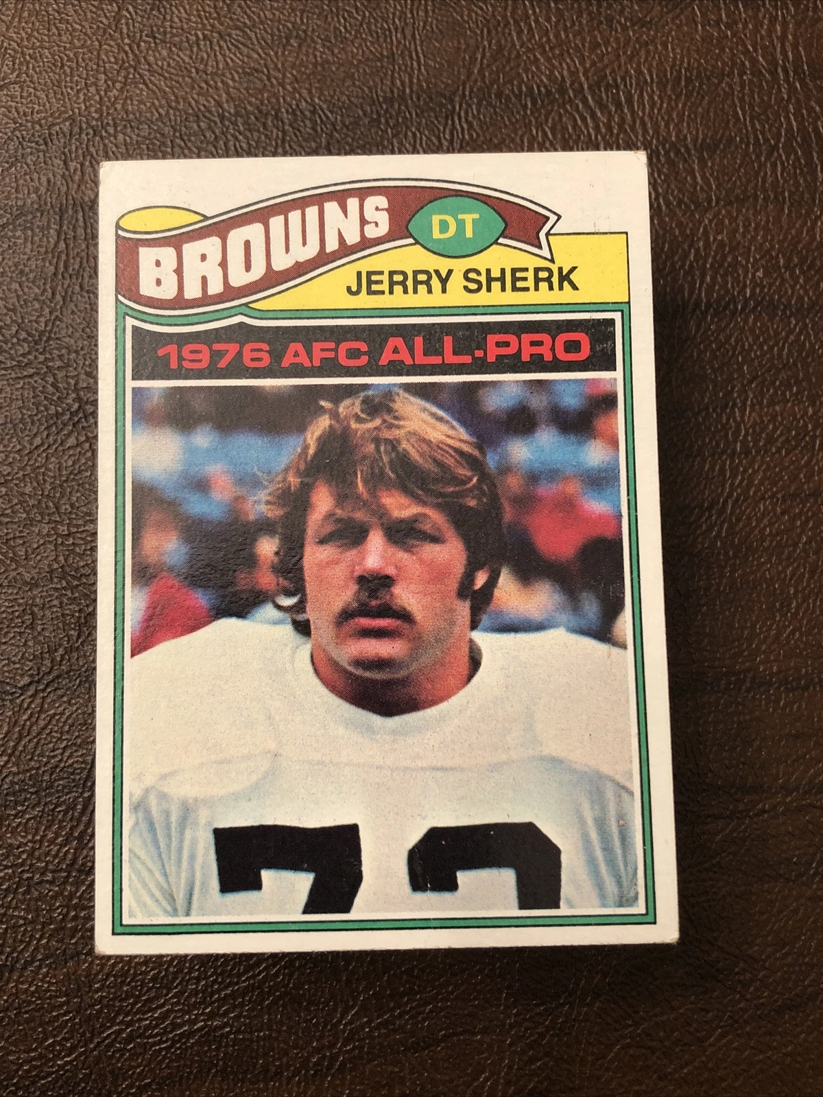 1977 TOPPS JERRY SHERK #420 CLEVELAND BROWNS FOOTBALL CARD ALL-PRO
