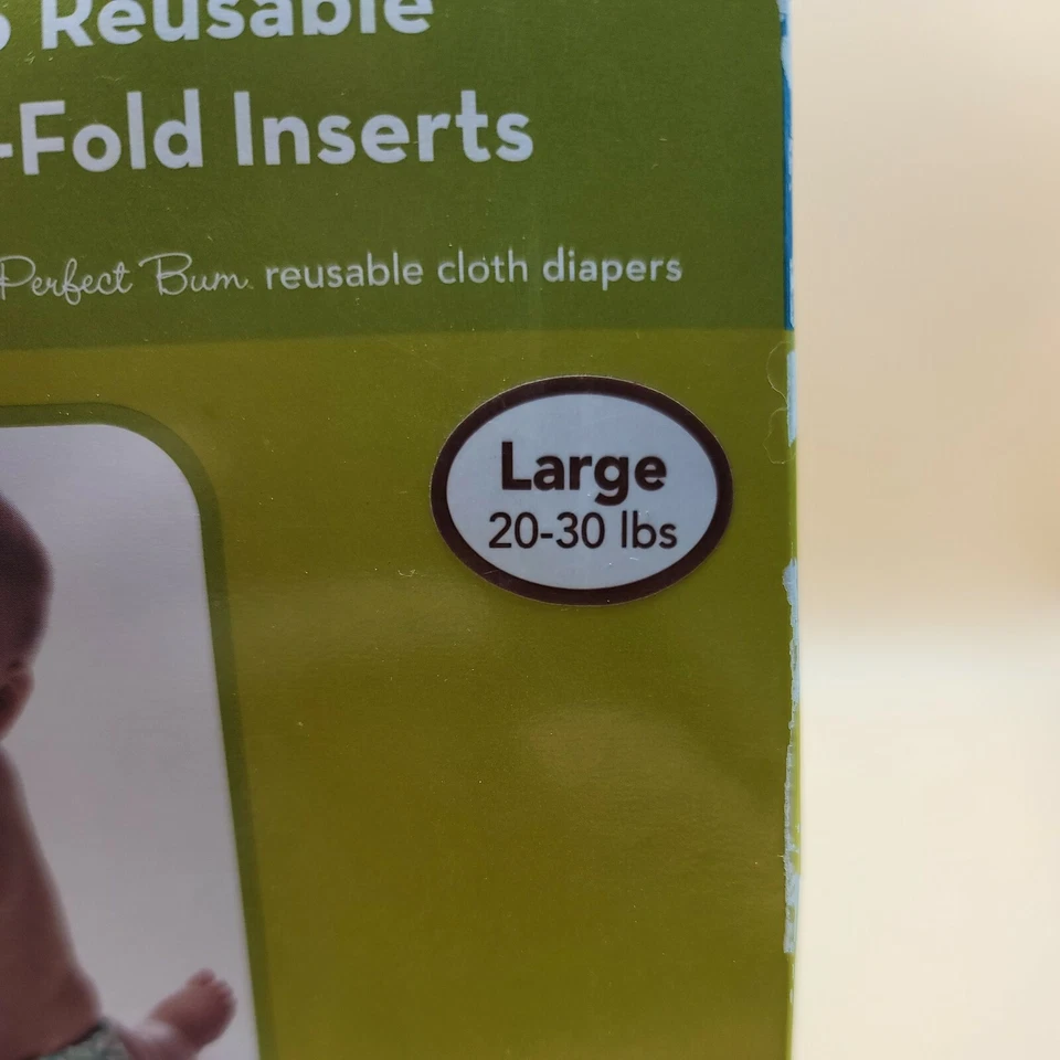 Многоразовые тканевые подгузники COCALO Perfect Bum тройные вставки 6 шт. БОЛЬШИЕ 20-30 фунтов - Изображение 2 из 4