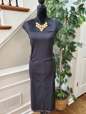 Derek Heart Women's Black Solid Polyester Square Neck Knee Length Dress Size 3X