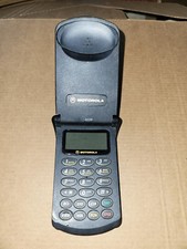 Motorola Startac Digital Cell Phone Flip Phone Vtg Black UNTESTED AS IS w/ Clip