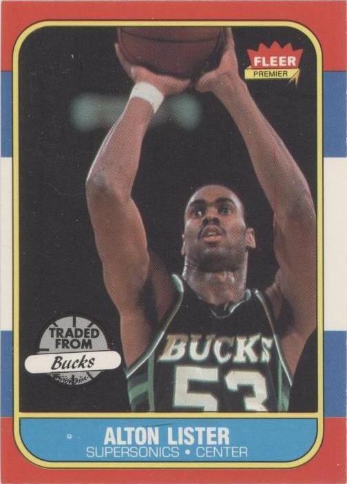 1986-87 Fleer - Alton Lister #64 PSA GRADE : 8