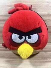 Rovio Angry Birds Unisex Red Plush Backpack 14" Red Brand New