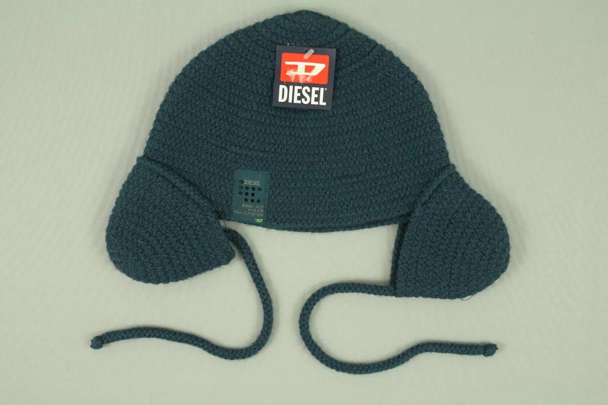 Brand New Diesel Berretto Xingli Vintage Beanie Hat Cap Knit Y2K