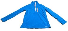Eddie Bauer First Ascent Fleece Bright Blue Mens Size 1/4 Zip Size Large