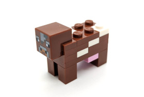 LEGO 21114 Minecraft Lot - Minifigures: Steve, Skeleton & Reddish Brown Cow (min