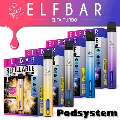 Elfbar Elfa TURBO 550 mAh Kit 2,0 ml Pod System E-Zigarette Starterset oder Pod